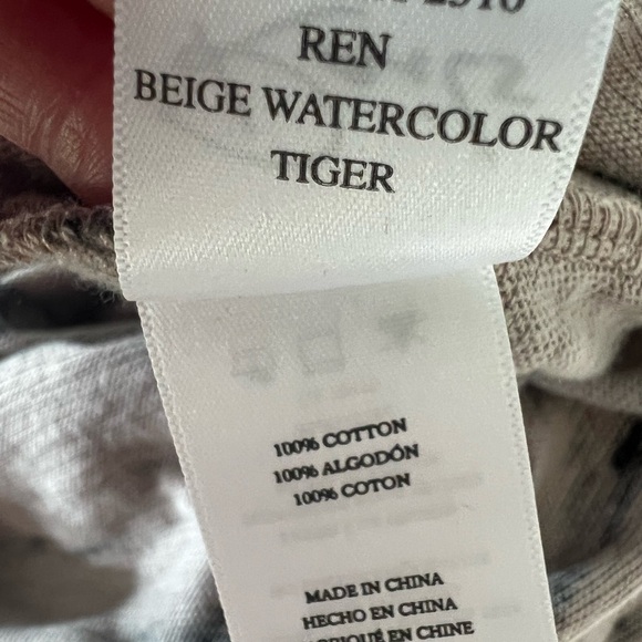 Rails Ren black & tan tiger print short sleeve V-neck cotton midi dress size XS - Picture 7 of 7